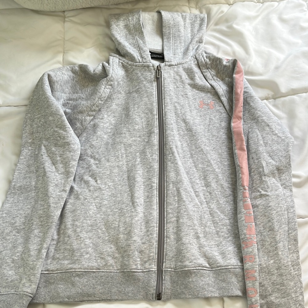 Under Armor light grey zip up